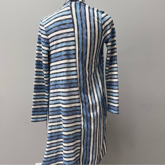 Anthropologie Sunday in Brooklyn Blue white and black striped Cardigan XS - Picture 5 of 10